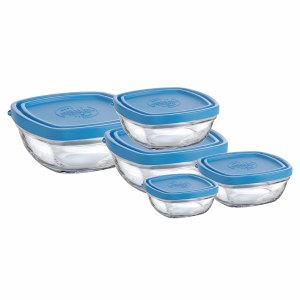 5 Bowl Set with Lids (Square)