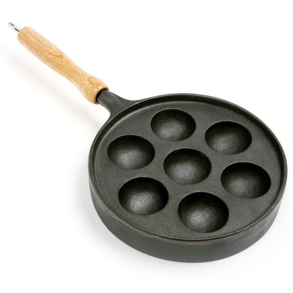 KitchenCraft Induction-Safe Cast Iron bleskiver Danish Pancake Pan Kuzhi Pa... 