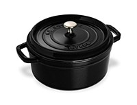 STAUB Cocotte 4qt Round Black