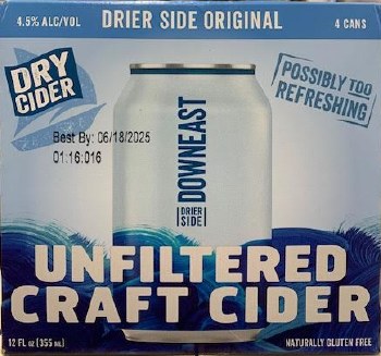 DOWNEAST DRY CIDER 4PK