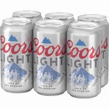 COORS LIGHT 12OZ 6PK CAN