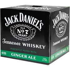 J D GINGER ALE & JACK 4PK