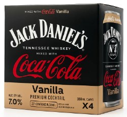 J D VANILLA COKE 4PK