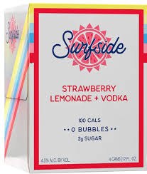 SURFSIDE STRW/LEMONADE 4PK