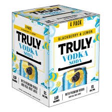 TRULY BLACKBERRY LEMON 4PK