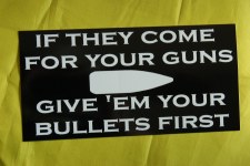 Bumper Sticker: Bullets First