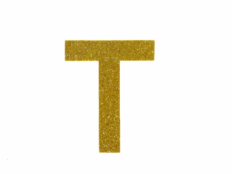 Letter T 4 Glitter Gold Teachershop