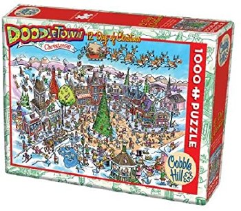 Cobble Hill 1000pc Doodle Town 12 Days Of Christmas