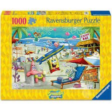 Ravensburger 1000pc Spongebob Beach Fun At Goo Lagoon