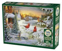 Cobble Hill 1000pc Sunset Cardinals