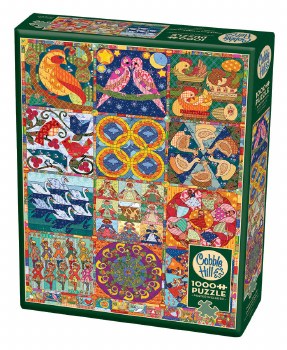 Cobble Hill 1000pc Twelve Days Of Christmas Quilt