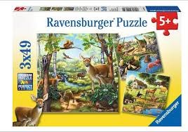 Ravensburger 3x49 Forest Zoo Domestic Animals
