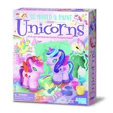 4m 3d Mould And Paint Glitter Unicorns