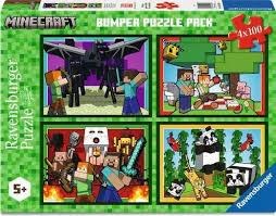 Ravensburger 4x100 Bumper Pack Minecraft Realms & Adventures