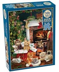Cobble Hill 500pc Christmas Kittens