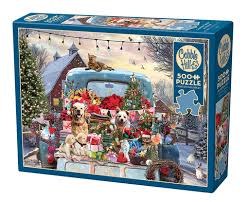 Cobble Hill 500 Pc Country Truck In Winter