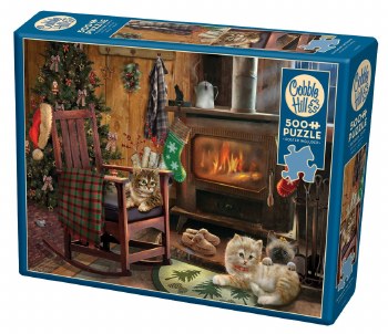 Cobble Hill 500pc Kittens By The Stove