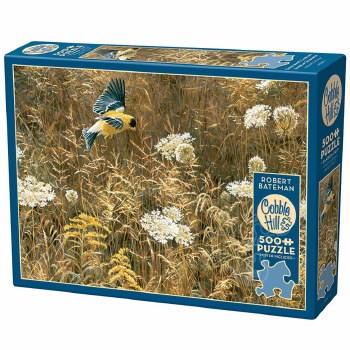 Cobble Hill 500pc Queen Annes Lace And American Goldfinch