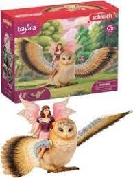 Schleich Bayala Fairy In Flight On Glam Owl 70789