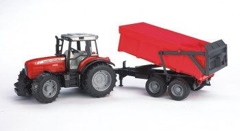 Bruder Massey 7480 With Tip Trailer 02045
