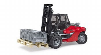 Bruder Linde Ht160 Fork Lift W Pallet And 3 Cargo Cages 02513