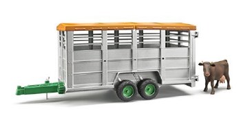 Bruder Livestock Trailer With Cow
