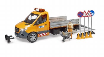 Bruder Mb Spinter Municipal Truck With Lights, Sounds And Accessorie