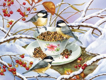 Cobble Hill 275pc Easy Handling Chickadee Tea