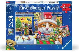 Ravensburger 2x24pc Christmas Kitties