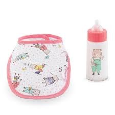 Corolle Bib And Magic Milk Bottle