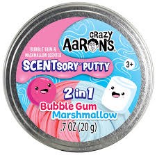 Crazy Aarons Thinking Putty 2 In 1 Bubble Gum Marshmallow