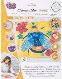 Crystal Art Card Kit Floral Bumble Bee