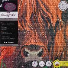 Crystal Art Mounted Kit Highland Cow