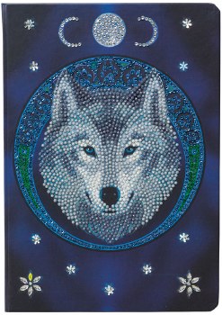 Crystal Art Notebook Lunar Wolf