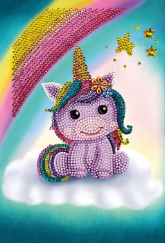 Crystal Art Notebook Unicorn Smile