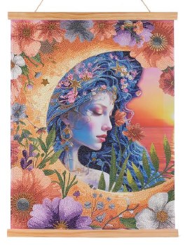 Crystal Art Scroll Kit Luna Goddess