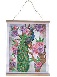 Crystal Art Scroll Kit Peacock Peony