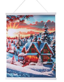 Crystal Art Scroll Kit Winter Sunset