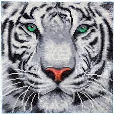 Crystal Art Snow Tiger 12x12in Framed Set