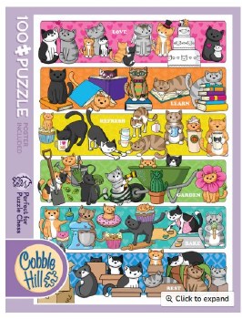 Cobble Hill 100pc Puzzle Chess Doodlecat Days