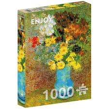 Enjoy Puzzle 1000pc Vase With Daisies And Anemones Van Gogh