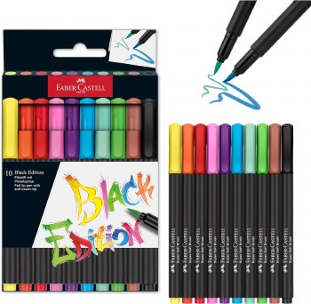 Faber Castell Black Edition Felt Tip Marks 10 Count