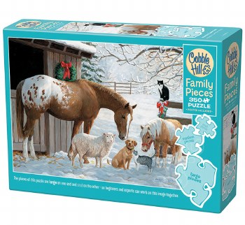 Cobble Hill 350pc Family Winter Barnyard