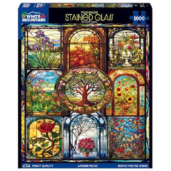 White Mountain 1000pc Four Season Stained Glass