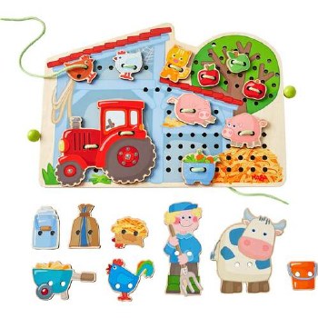 Haba Threading Game Farm
