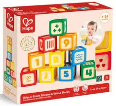 Hape Grip And Stack Silicone Wood Blocks
