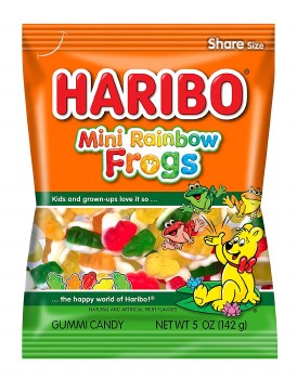 Haribo Mini Rainbow Frogs Peg Bag