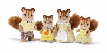 Calico Critters Walnut Squirrel Family