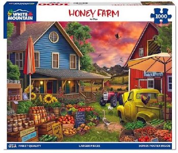 White Mountain 1000pc Honey Farm