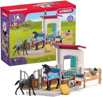 Schleich Horse Club Horse Box With Mare And Foal 42611